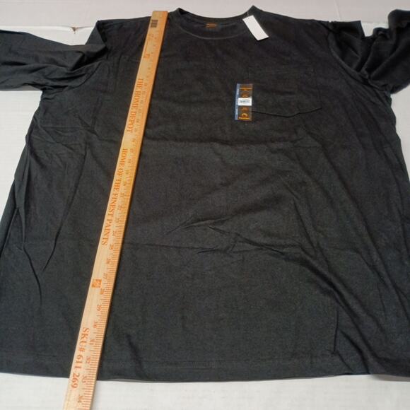 2 Brahma Long Sleeve Work T-Shirt 3XLT 54-56 Black Pocket Tee 100% Cotton - Picture 7 of 8